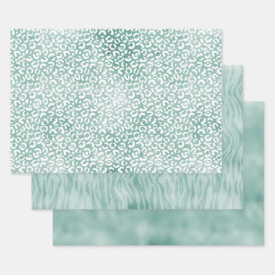 Hübsche Minze Geschenkpapier Set