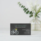 Hübsche Minze Green Bicycle Custom Mommy Card Telefonnummerkarte (Stehend Vorderseite)