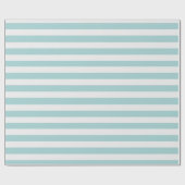 Hübsche Minze und weiße Streifen Geschenkpapier (Flach)