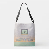 Hübsche Mit Monogramm Pastete Tote Bag Tragetaschen Mit Langen Trägern (Rückseite)