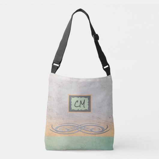 Hübsche Mit Monogramm Pastete Tote Bag Tragetaschen Mit Langen Trägern (Vorderseite)