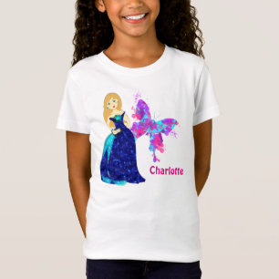 Hübsche Mode Butterfly Illustration Personalisier T-Shirt