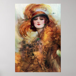 Hübsche Mode der 20er Jahre Poster