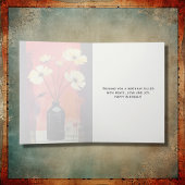 Hübsche moderne Blume und Vase Happy Birthday Karte