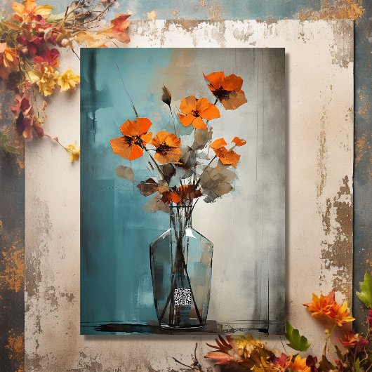 Hübsche moderne Blume und Vase Happy Birthday Karte