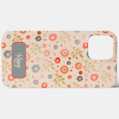 Hübsche, moderne, florale Inspirivity anpassbar Case-Mate iPhone Hülle (Rückseite (Horizontal))