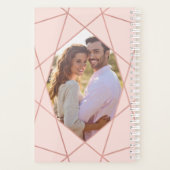 Hübsche moderne geometrische Rose Gold | Blüte | F Planer (Rückseite)