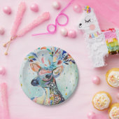 Hübsche moderne Hirschkunst Blume Antler Pappteller (Party)