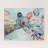 Hübsche moderne Hirschkunst Blume Antler Puzzle (Horizontal)