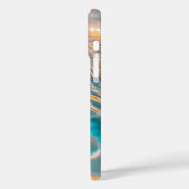 Hübsche moderne Imitate iridestisch Case-Mate iPhone Hülle (Rückseite / Links)