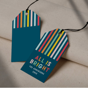 Hübsche moderne minimalistische Weihnachtszeit Geschenkanhänger