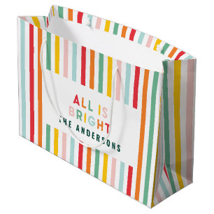 Hübsche moderne minimalistische Weihnachtszeit Große Geschenktüte