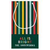 Hübsche moderne minimalistische Weihnachtszeit Kleine Geschenktüte (Rückseite)