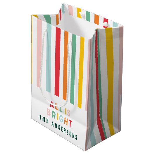 Hübsche moderne minimalistische Weihnachtszeit Mittlere Geschenktüte