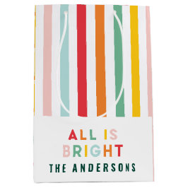 Hübsche moderne minimalistische Weihnachtszeit Mittlere Geschenktüte