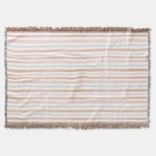 Hübsche moderne neutrale Streifen Decke (Vorderseite)