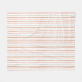 Hübsche moderne neutrale Streifen Fleecedecke (Vorderseite (Horizontal))