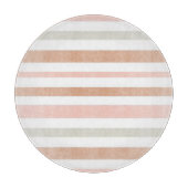 Hübsche moderne neutrale Streifen Schneidebrett (Vorderseite)