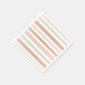 Hübsche moderne neutrale Streifen Serviette (Ecke)