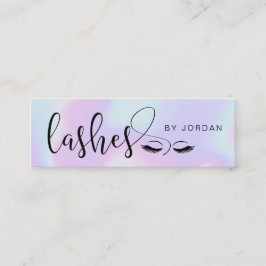 Hübsche, moderne und stilvolle holografische Lashe Mini Visitenkarte