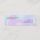 Hübsche, moderne und stilvolle holografische Lashe Mini Visitenkarte (Rückseite)