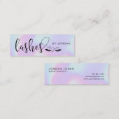 Hübsche, moderne und stilvolle holografische Lashe Mini Visitenkarte (Vorne/Hinten)