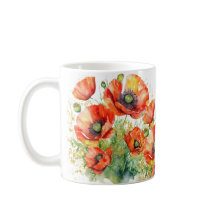 Hübsche Mohn-Blume Mit Monogramm Rote Pflaumen