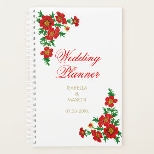 Hübsche Mohnrot-Blume - Hochzeit Planer