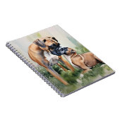HÜBSCHE MOMMA- UND BABY-BOXER-Hunde Notizblock (Rechte Seite)