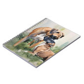 HÜBSCHE MOMMA- UND BABY-BOXER-Hunde Notizblock (Linke Seite)