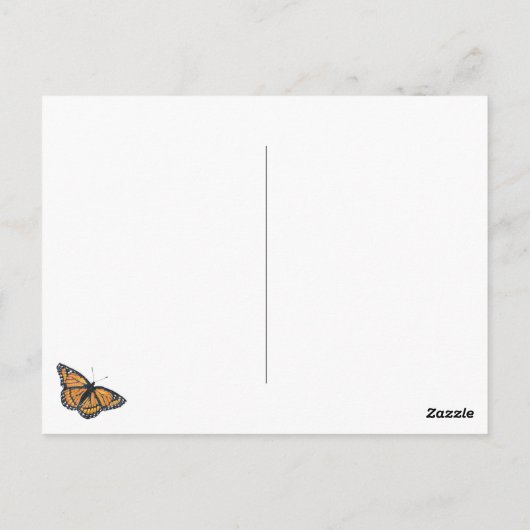 Hübsche Monarch Butterfly Art Danke Postkarte (Rückseite)