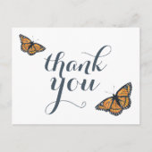 Hübsche Monarch Butterfly Art Danke Postkarte (Vorderseite)