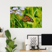 Hübsche Monarch Butterfly Fotografie Blume Poster (Heimbüro)