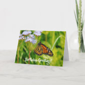 Hübsche Monarch Butterfly Geburtstagkarte Karte (Vorderseite)