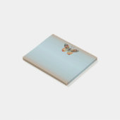 Hübsche Monarchschmetterlingsfarben Post-it Klebezettel (angewinkelt)