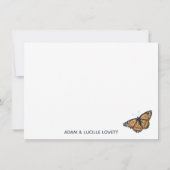 Hübsche Monarchschmetterlingskunst Dankeschön-Hinw (Rückseite)