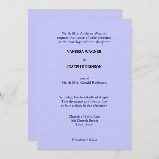 Hübsche Mongram-Hochzeit Einladung (Vorne/Hinten)