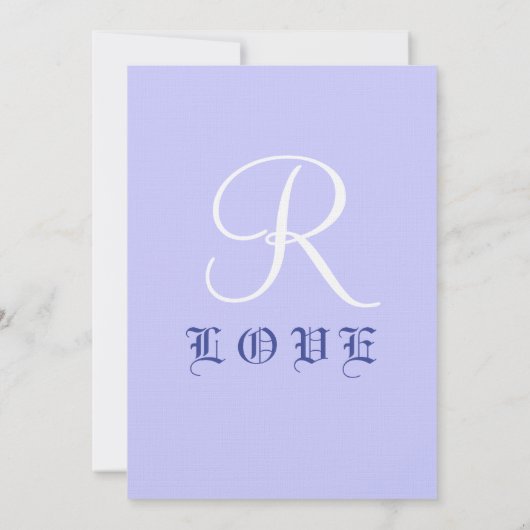 Hübsche Mongram-Hochzeit Einladung (Rückseite)