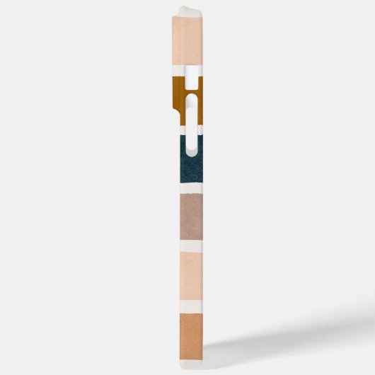 Hübsche Monogramm gestrichene Streifen Case-Mate iPhone Hülle (Rückseite / Links)