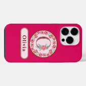 Hübsche Monogramm-O-Blumen-Hülle Case-Mate iPhone- iPhone Hülle (Rückseite (Horizontal))