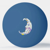 Hübsche Moon-Gesicht Abstrakte Formen Tischtennisball (Vorderseite)