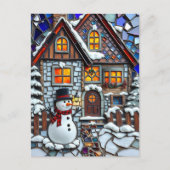 Hübsche Mosaiksteine und verklebte Gläser Weihnach Postkarte (Vorderseite)