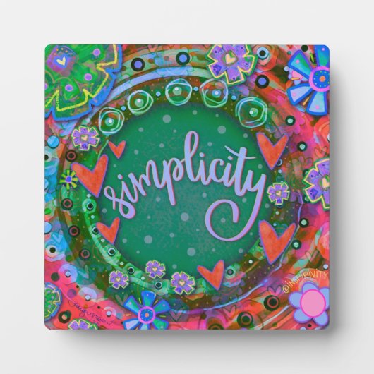 Hübsche Motivierend freundliche Einfachheit floral Fotoplatte (Vorderseite)