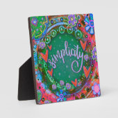 Hübsche Motivierend freundliche Einfachheit floral Fotoplatte (Vorderseite)