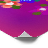 Hübsche Multicolor-Blume Boho Style Poster (Ecke)