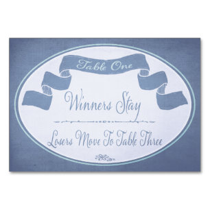 Hübsche Multifunktionsband-Bunco-Tischkarte Nr. 1 Tischnummer