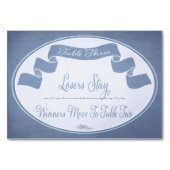 Hübsche Multifunktionsband-Bunco-Tischkarte Nr. 3 Tischnummer (Rückseite)