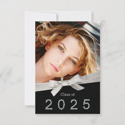 Hübsche Multifunktionsleisten-Diamantenklasse 2025 Einladung (Vorderseite)