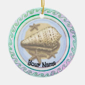 Hübsche Muschel Keramik Ornament (Vorne)