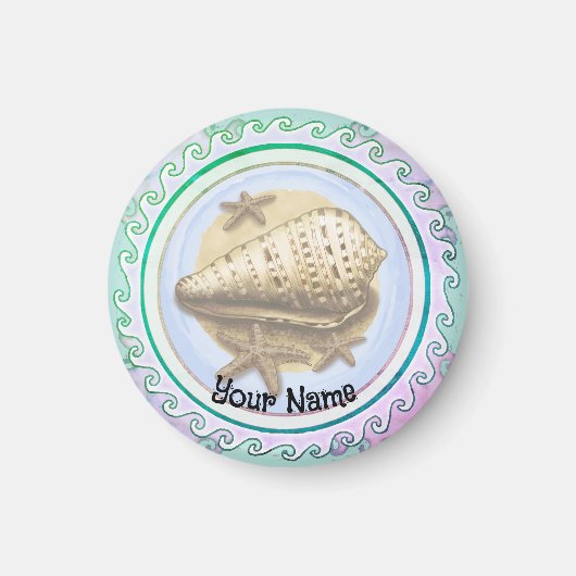 Hübsche Muschel Magnet (Vorne)